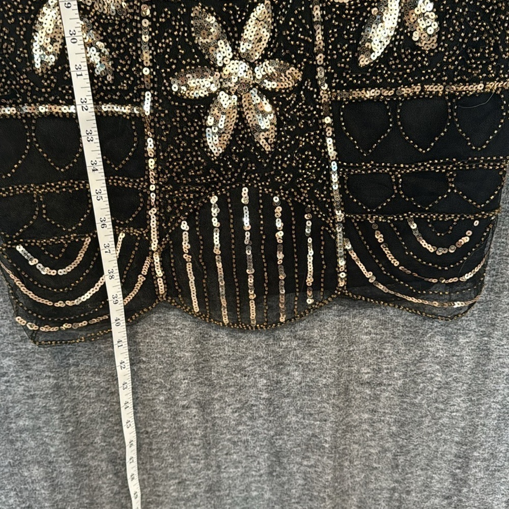 Pretty Guide Black and Gold Sequin tank dress XXL new year holiday formal - Picture 15 of 15
